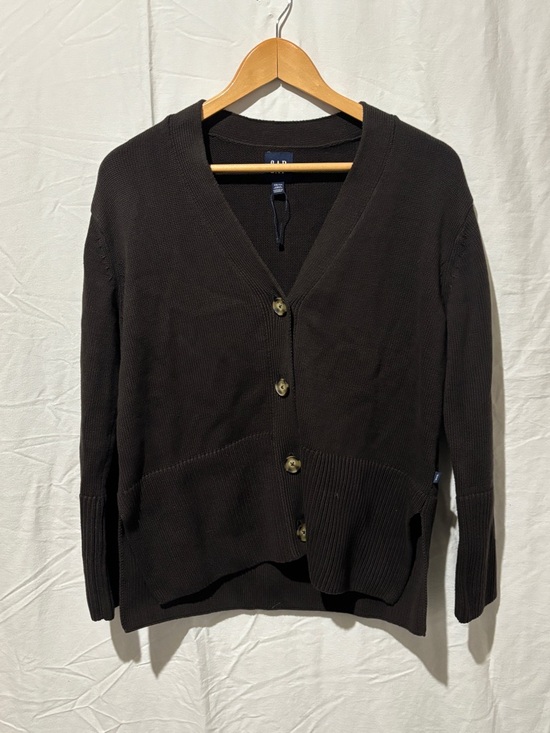 GAP Sweaters - GAP 100% Cotton cardigan in dark brown BMWOT